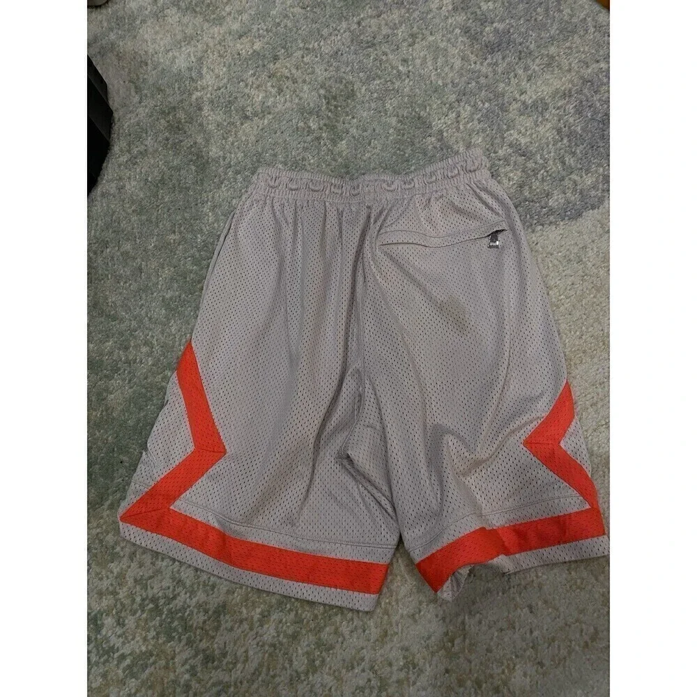 Air Jordan Men Activewear Shorts Medium White Last Shot Diamond Mesh Basketball